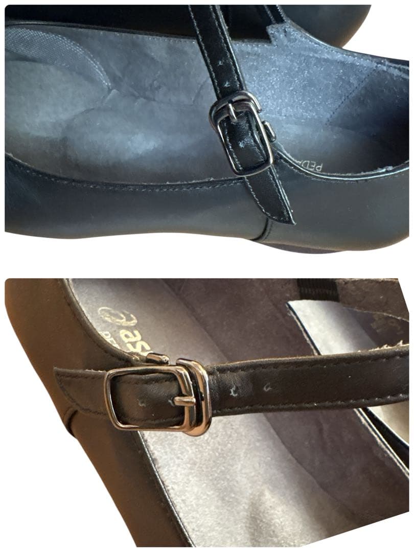 美品✨ pedala ストラップ コンフォート パンプス 23.5㌢ ブラック