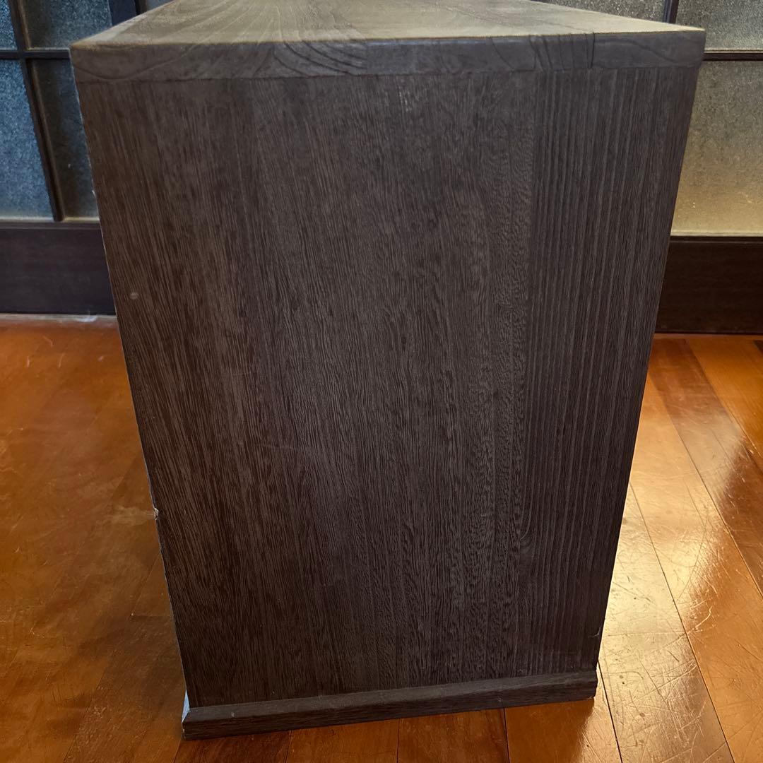 箱長　箪笥　木目込　桐木目込細工　鈴　昭和レトロ　インテリア　訳あり