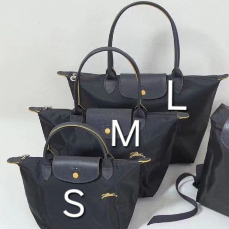 【新品】LONGCHAMP ル プリアージュ トートバッグ M ブラック黒刺繍
