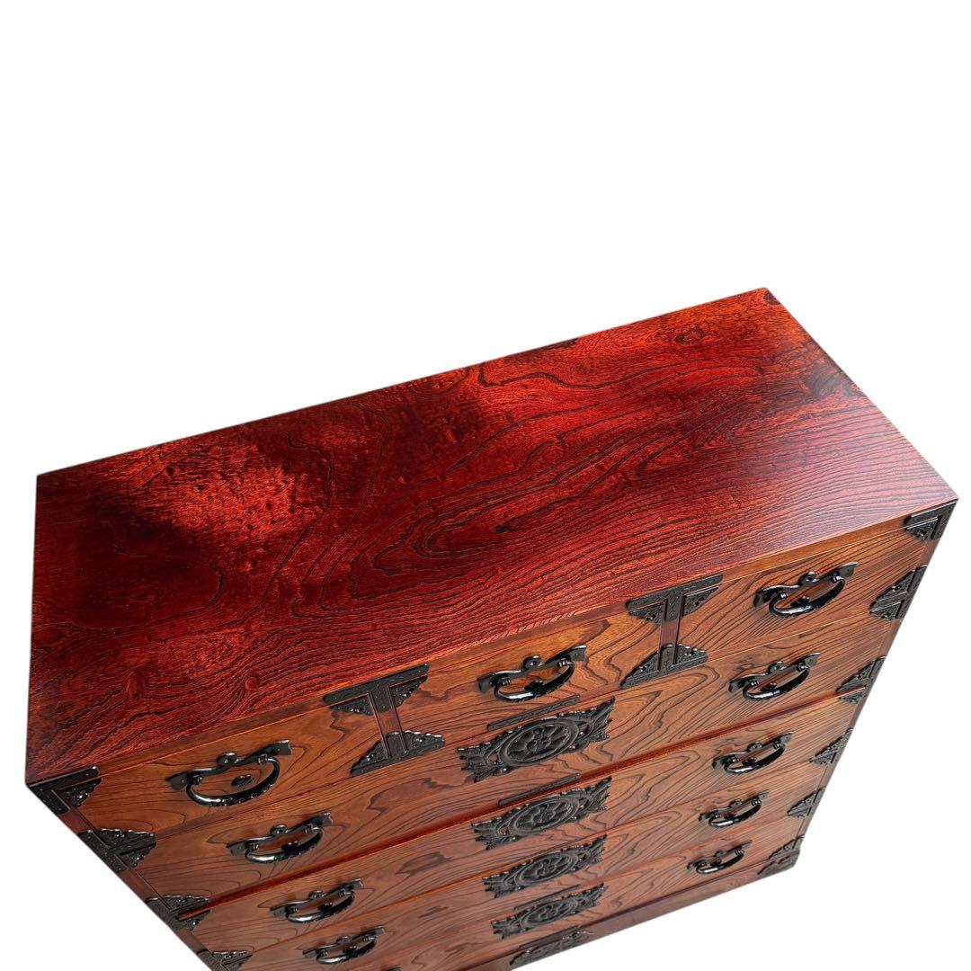 KZ005 岩谷堂箪笥　五段七杯箪笥 南部鉄器 最高級 鍵2本付き