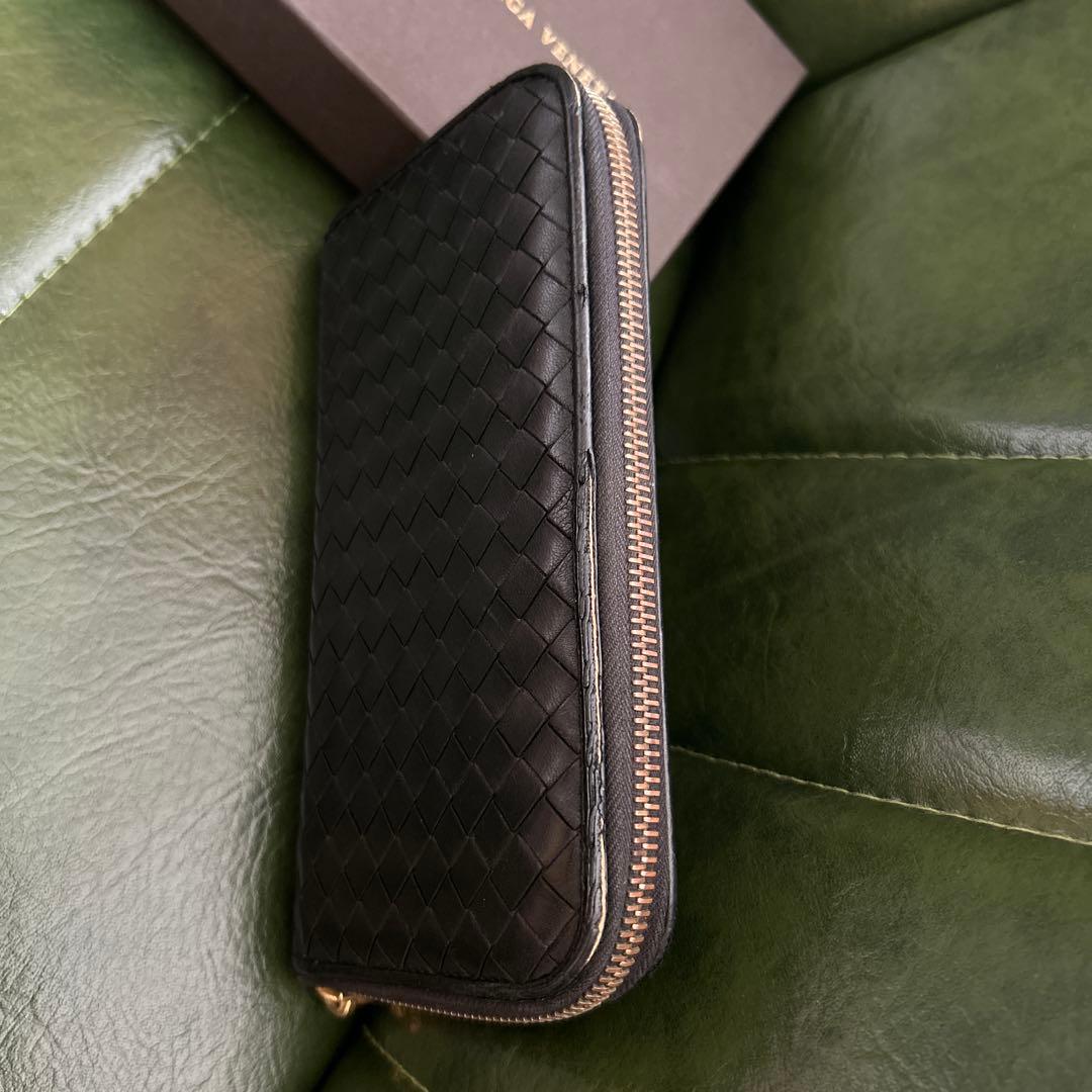 大人気★Bottega Veneta ★ブラックレザー長財布