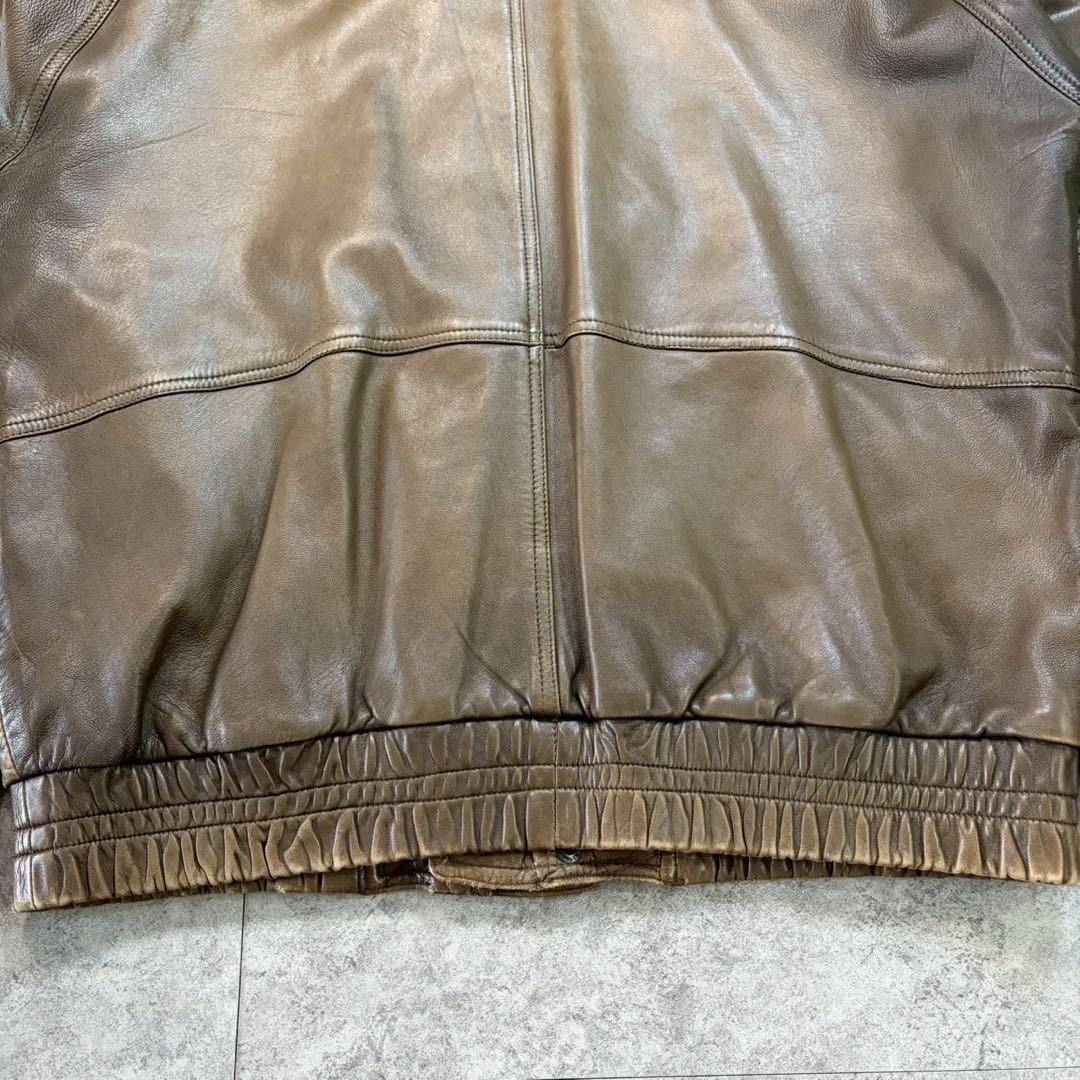 90s【archive】A2/leather flight jacket/Y2K