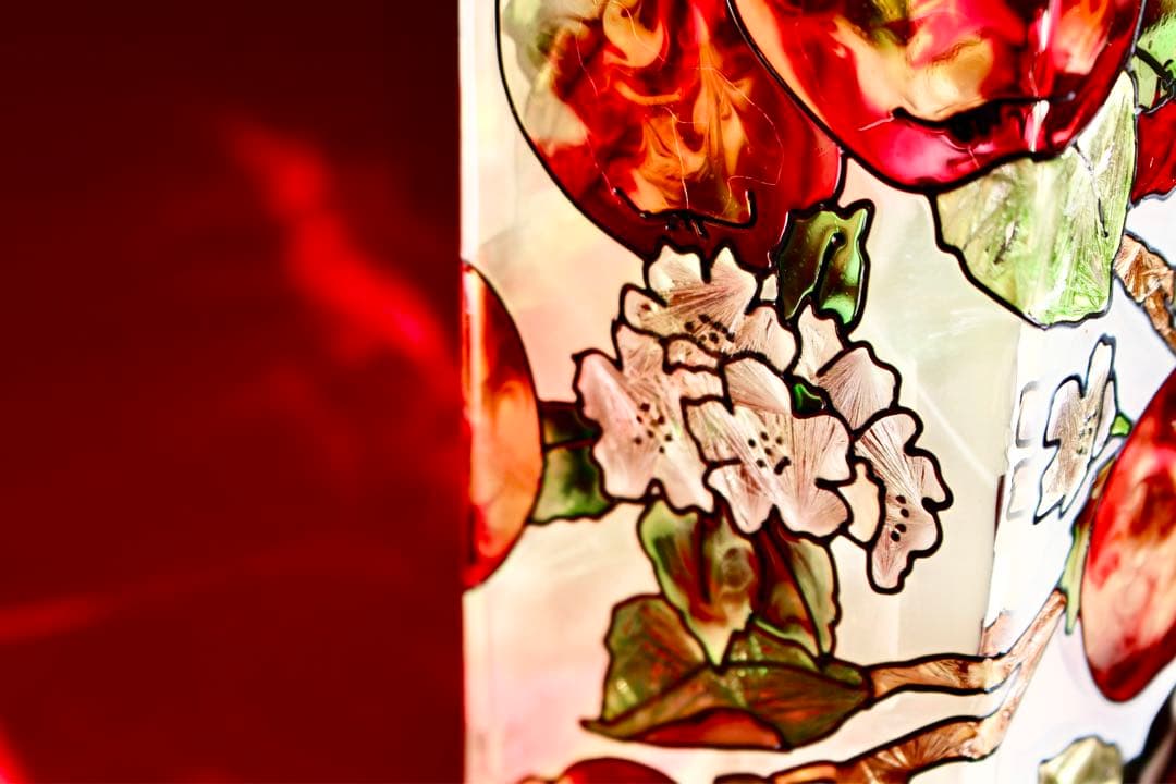 ガラスコレクション【Joan Baker ステンドグラス調 花瓶】