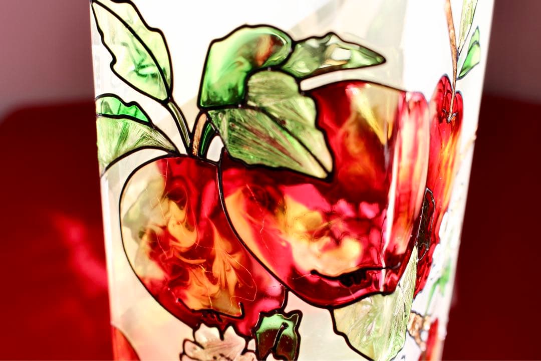 ガラスコレクション【Joan Baker ステンドグラス調 花瓶】