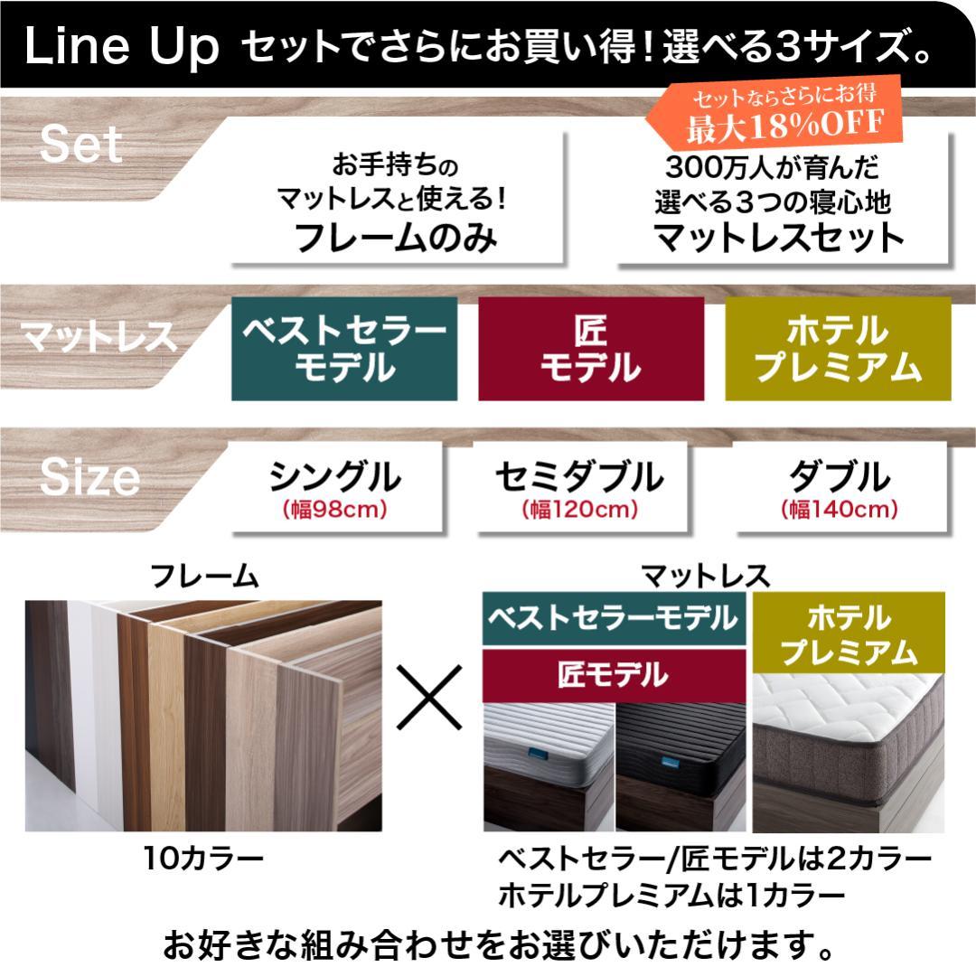 最安値！マットレスなし セミダブルベッド 収納 コンセント 送料込み！ 24