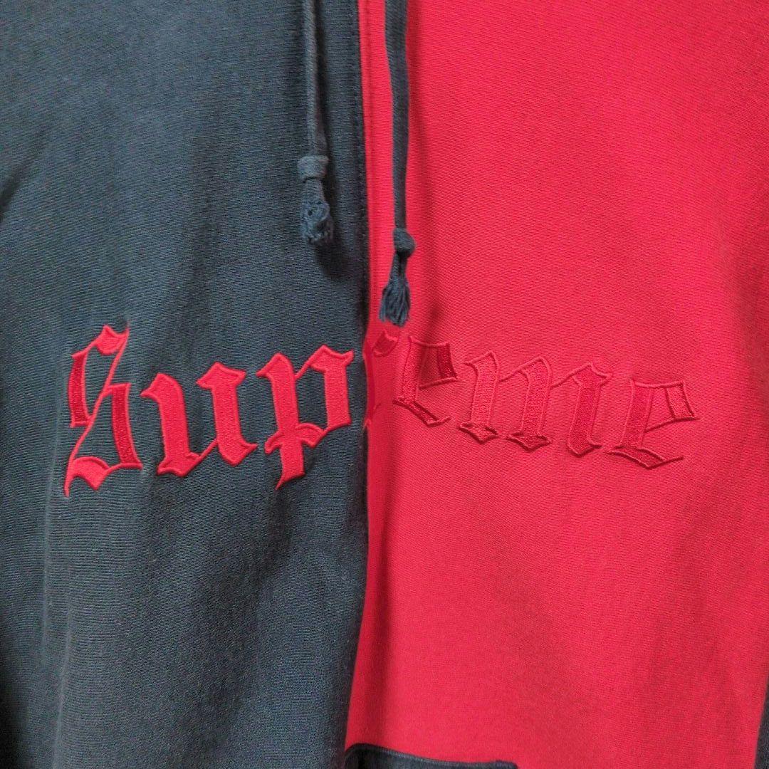 だ*い様 supreme プルオーバー　パーカー　バイカラー　ツートン　希少Mサ