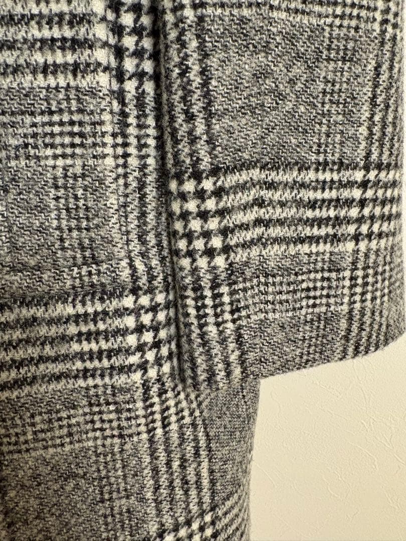 TOMORROWLANDcollection ウールカシミヤグレンチェックコート