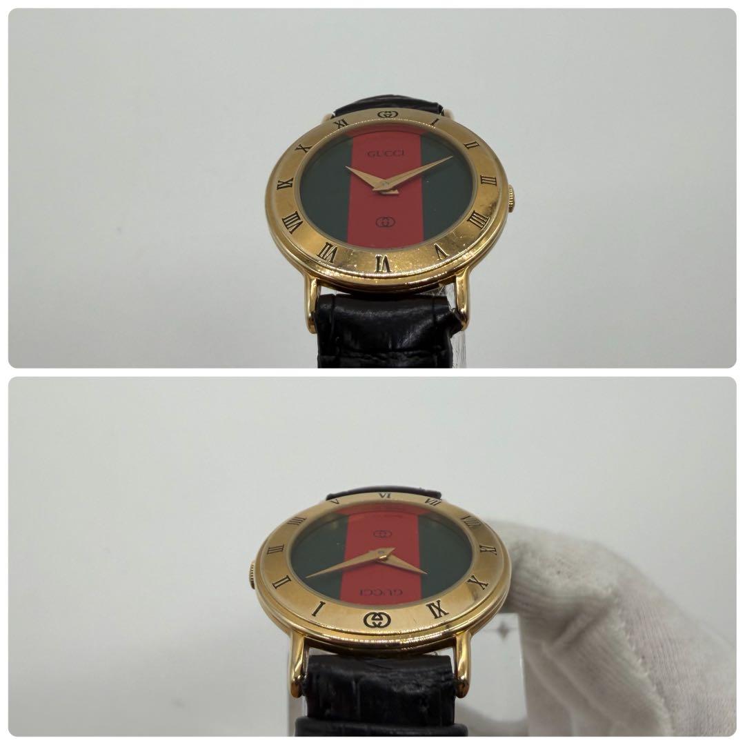 稼働/新品ベルト✨グッチ 腕時計 3000L シェリーライン QZ ヴィンテージ
