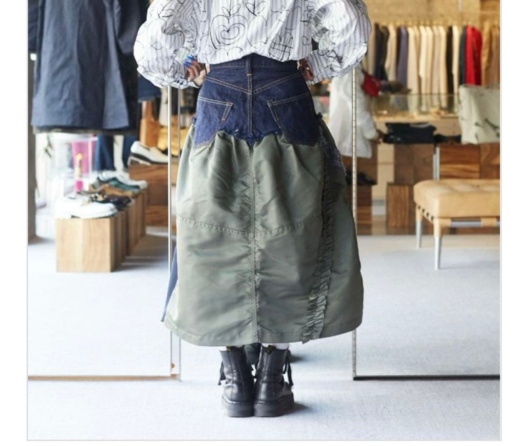 【新品・未使用】BRÚ NA BÓINNE フォレットデニムスカート　S