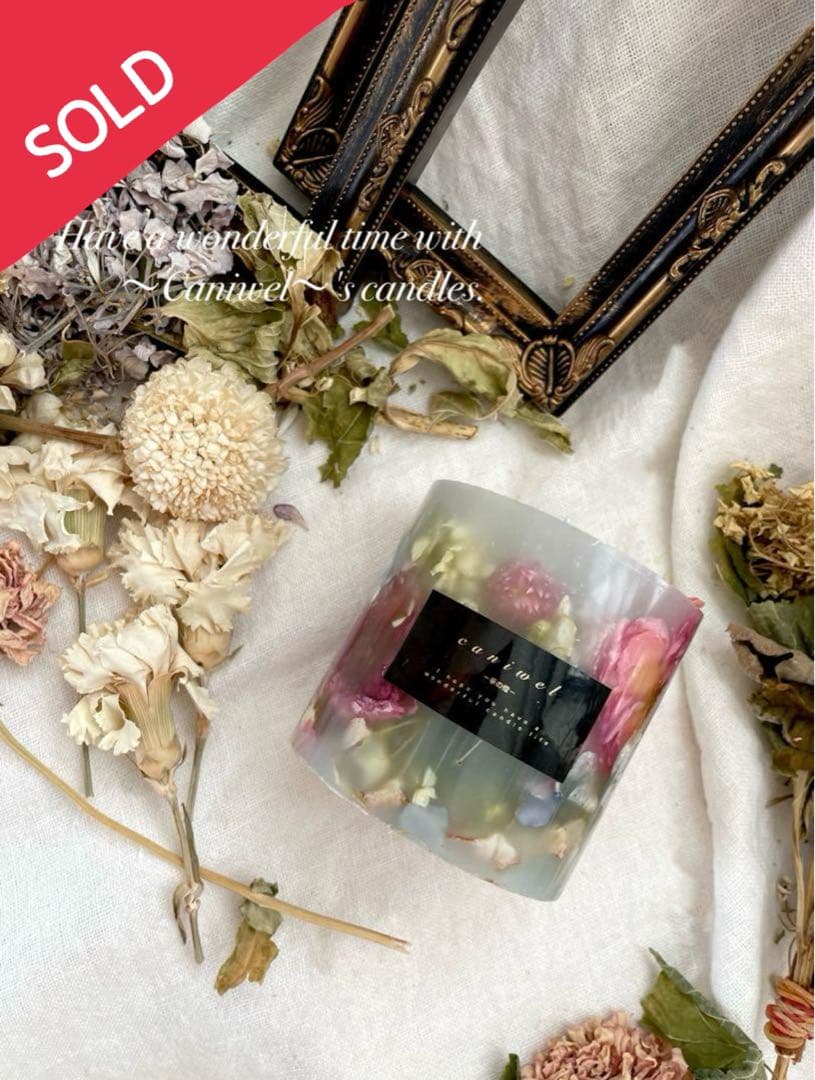 【NO.39】ボタニカル(ローズ)キャンドル 効能バッチリなペパーミントの香り