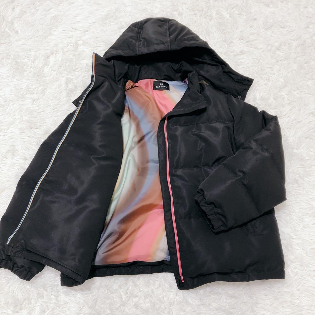 美品　ポール・スミス　ダウン　マルチストライプ　フード着脱可能　2way　大きい