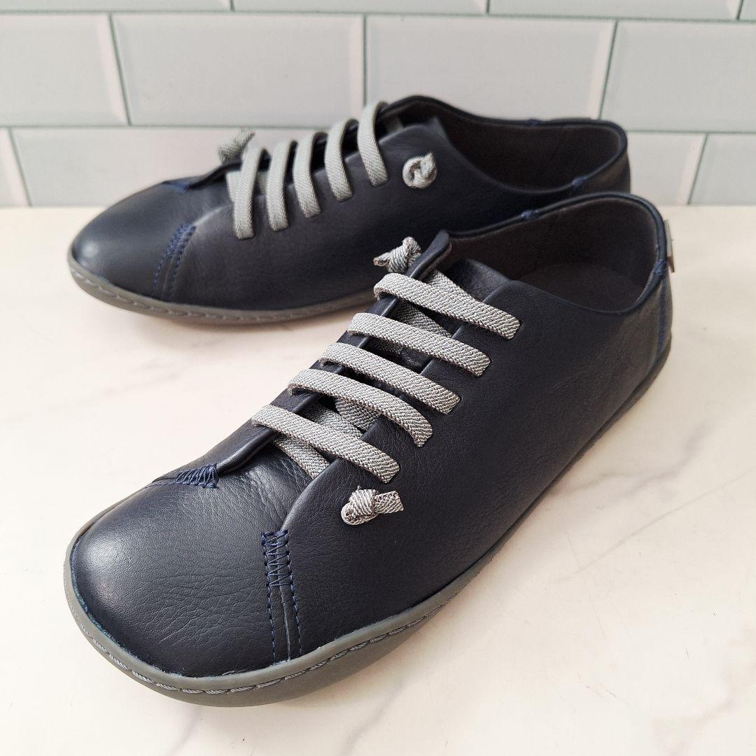 【未使用品】 CAMPER カンペール　23.5 ペウカミ 青 レザースニーカー
