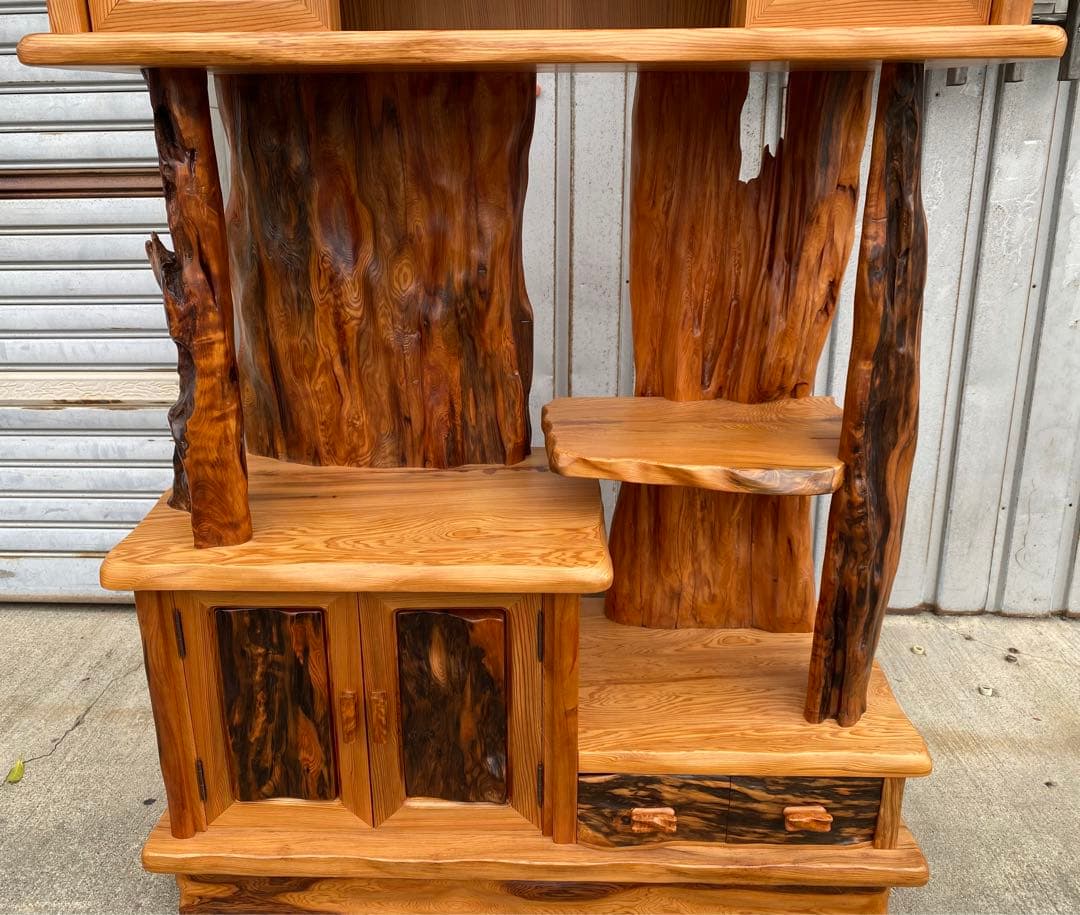 希少⭐︎世界遺産⭐︎屋久杉　飾り棚　収納棚　和家具　茶棚　天然木　幅約90cm