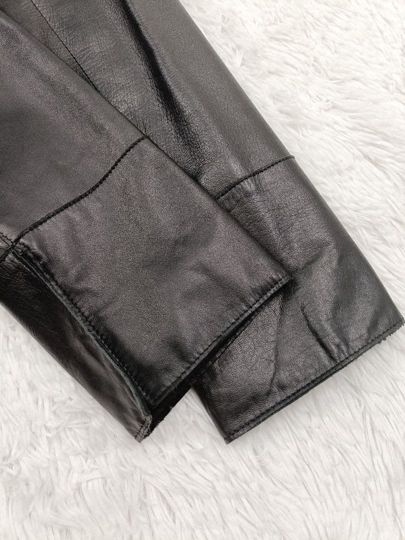 美品★ RITSUKO SHIRAHAMA レザーコート 羊革 ラムレザー 黒