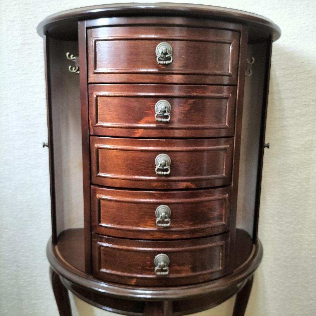 ヴィンテージ　アンティーク風　キャビネット　チェスト　ジュエリー　アクセ収納