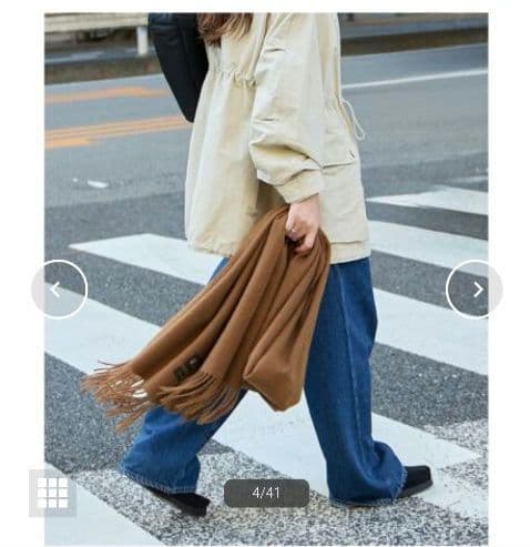 ジャーナルスタンダード　カシミヤストール　ブラウン　大判