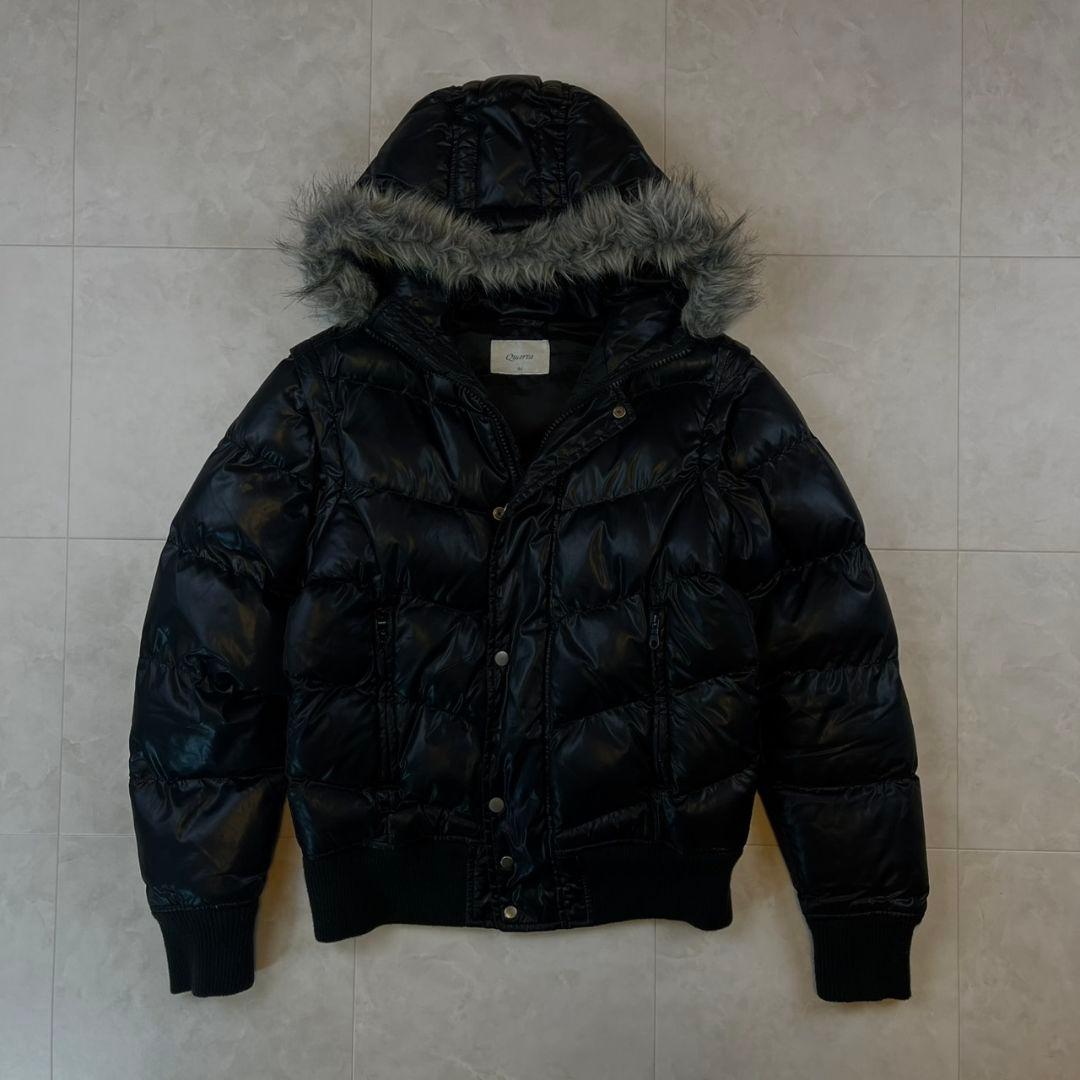 00's アーカイブ 3way中綿ジャケット ブラック y2k 光沢　M