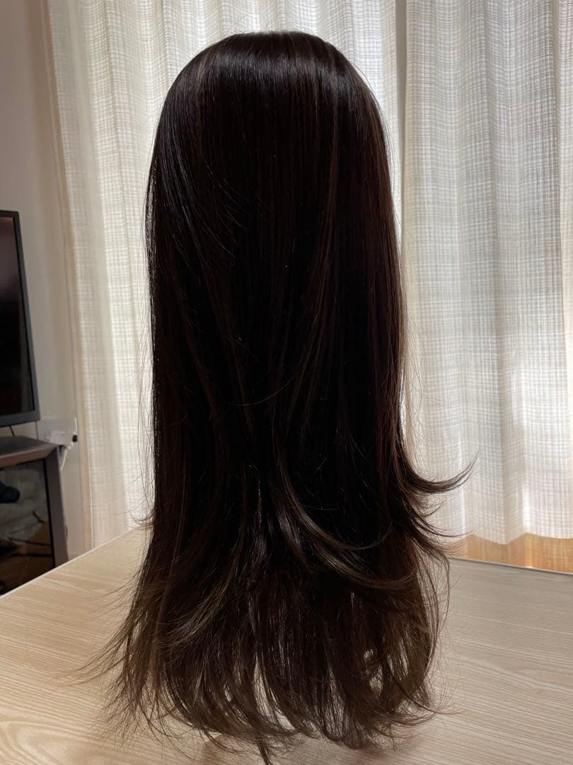 ロング フルウィッグ 「天使のベースウィッグ」　Lサイズ　ダークラテハイライト