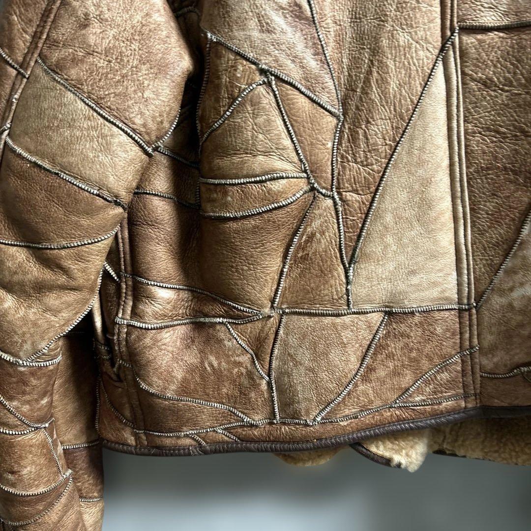 HAI sporting gear レザーパッチワークジャケット