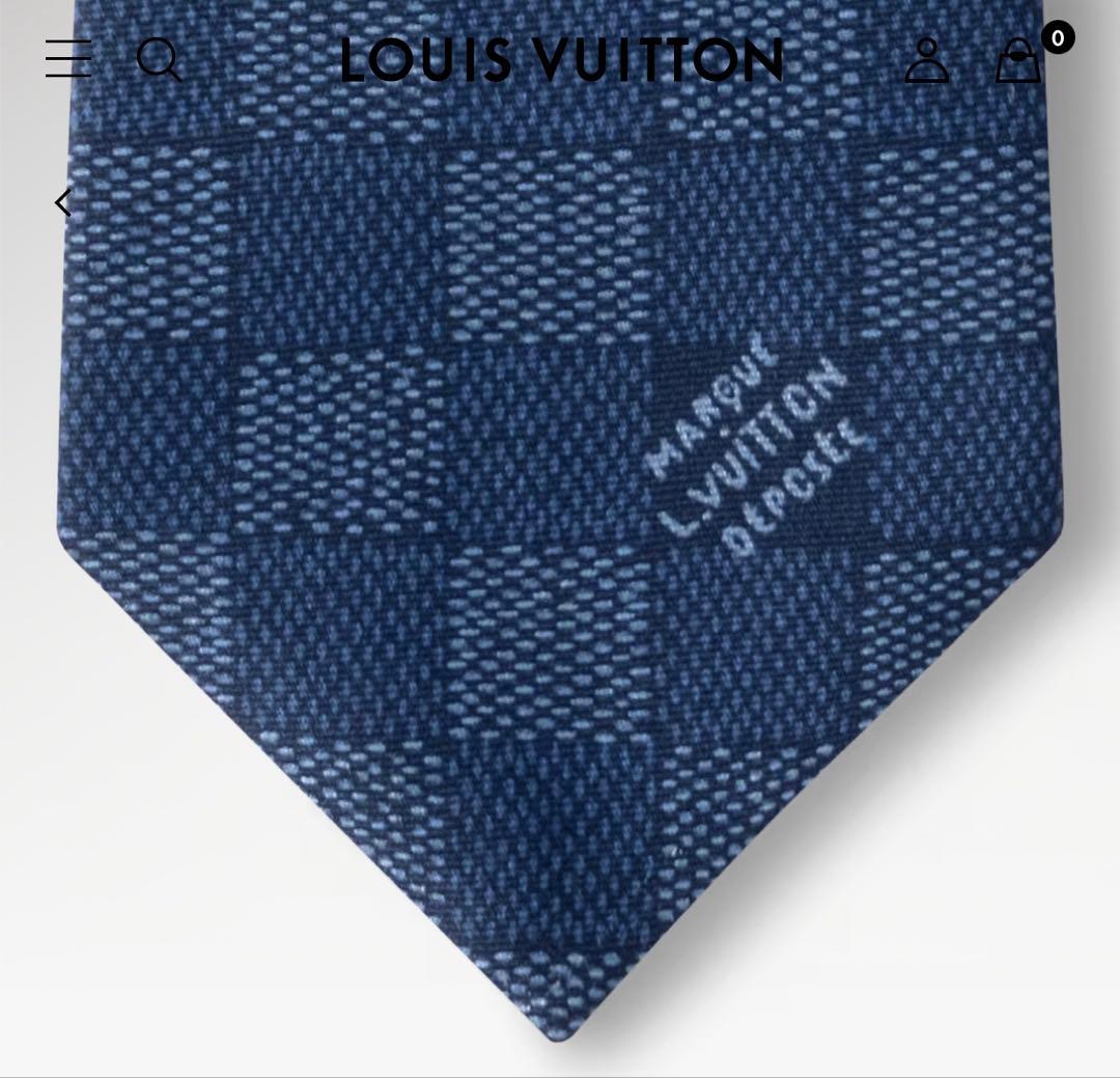 【新品未使用】ルイ・ヴィトン ネクタイ M96419ネクタイ・ダミエ ヘリテージ