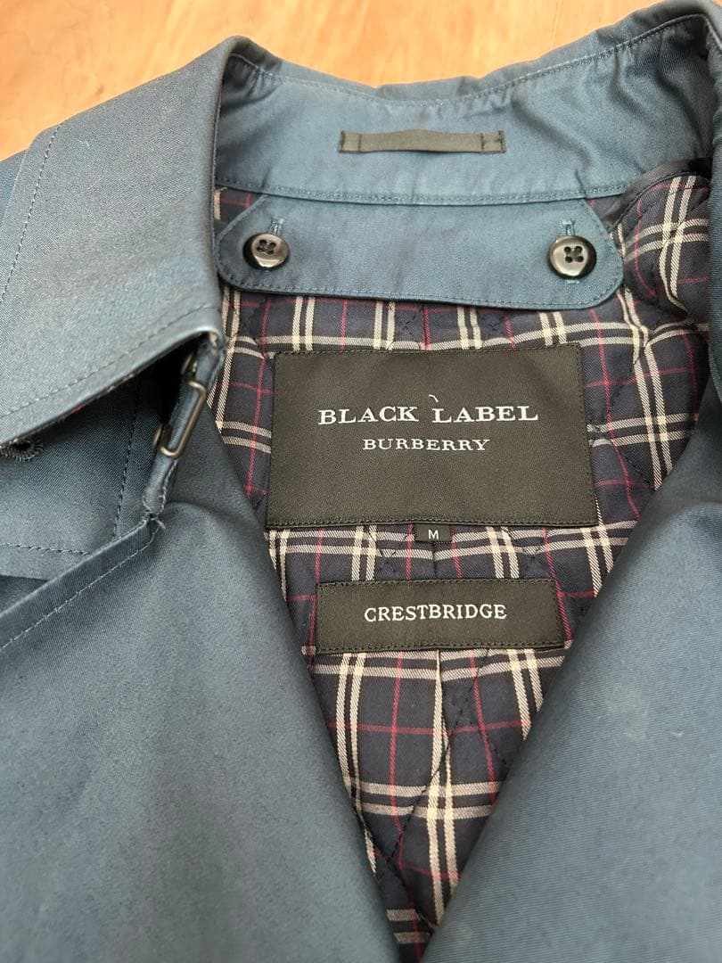 【美品】Burberryブラックレーベル トレンチコート 青