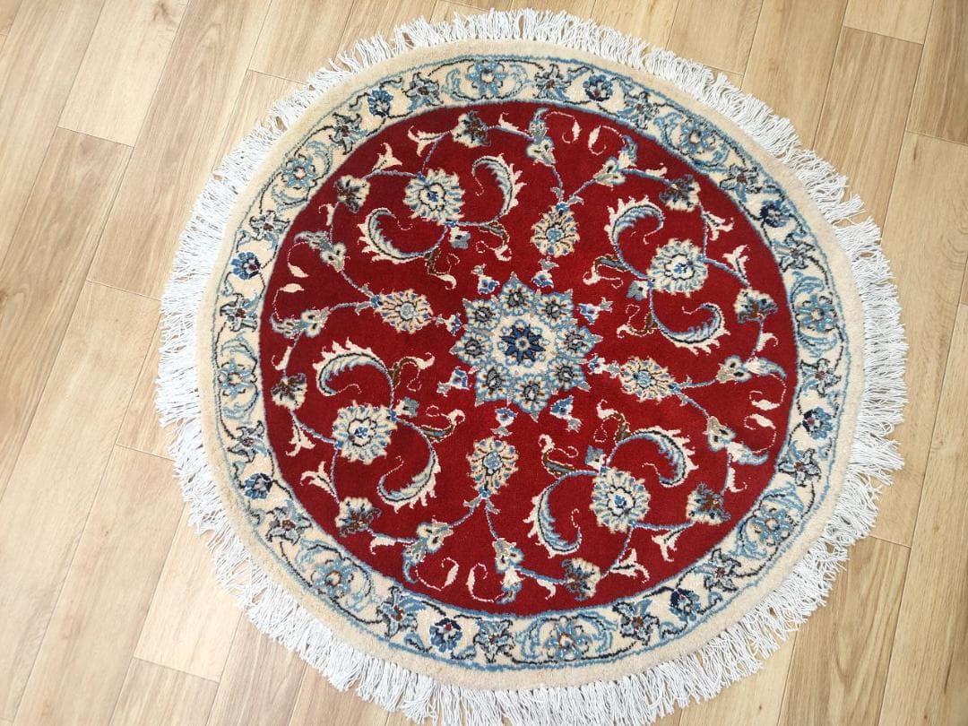 ペルシャ絨毯 ナイン Naein 9La 新品 100x100 ウール