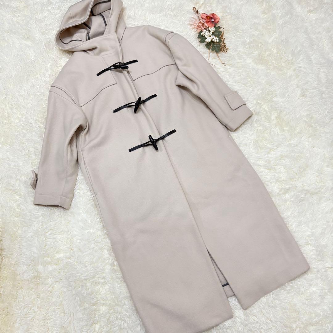 uncrave アンクレイヴ メルトン ダッフルコート M相当　白　ロング