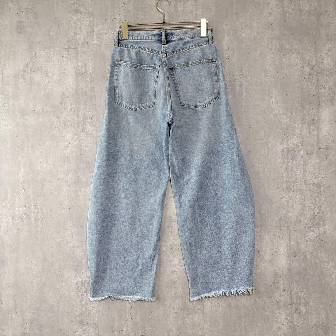 ウィムガゼット Whim Gazette ラインカーブデニム パンツ ブルー