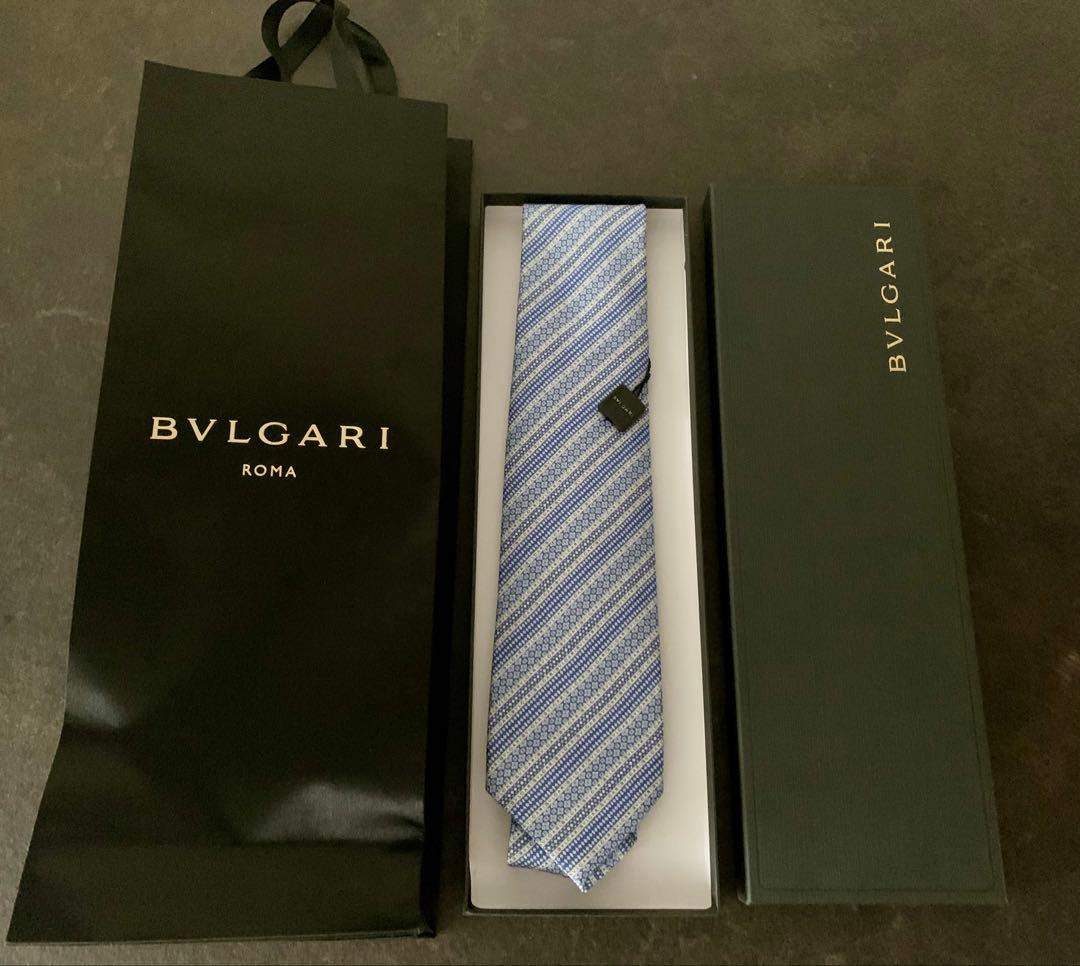 新品未使用 BVLGARI ブルガリ シルクネクタイ　①