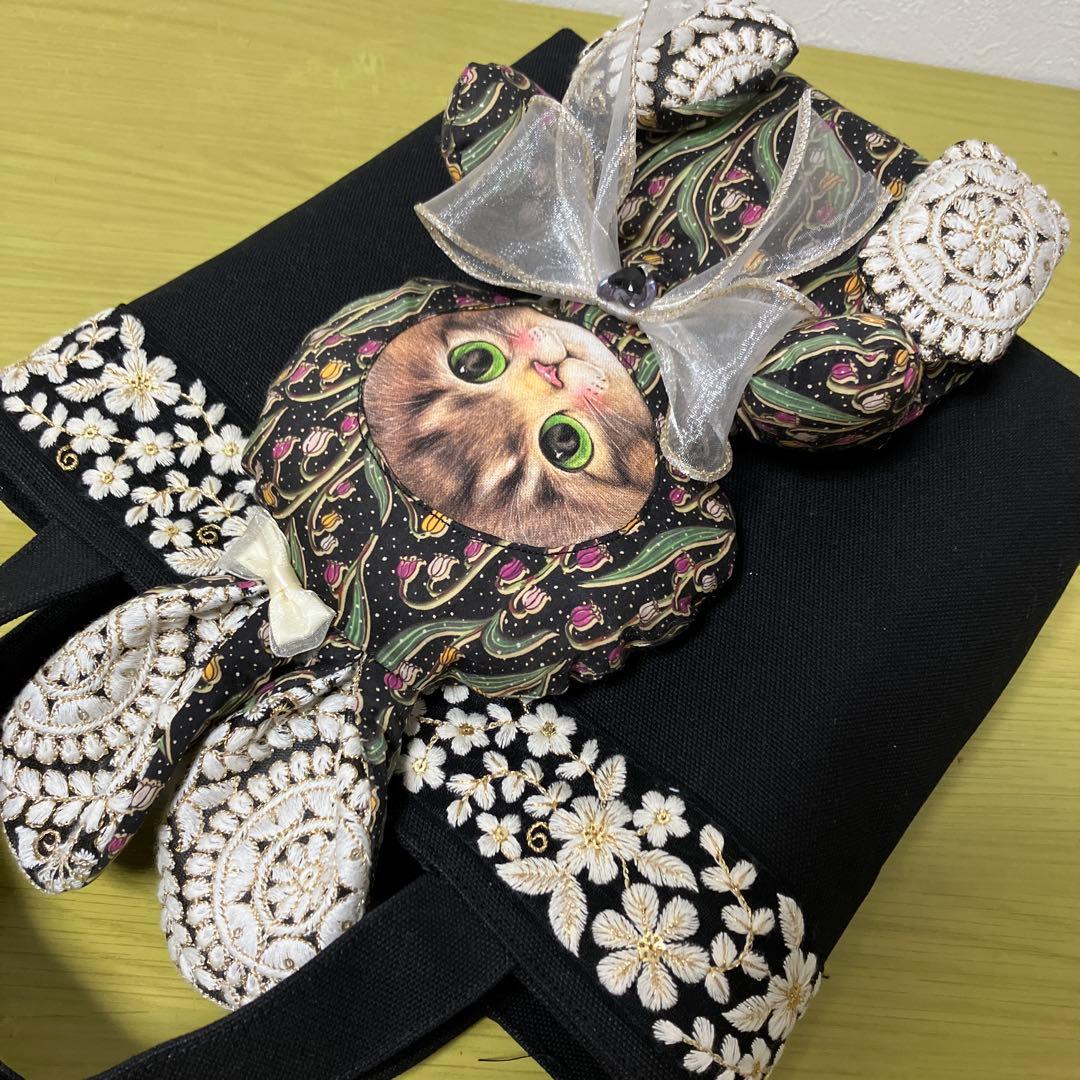 ゆ*ら様 コヤンイサムチョン　リバティ　インド刺繍リボン　帆布　Dカン横33縦2