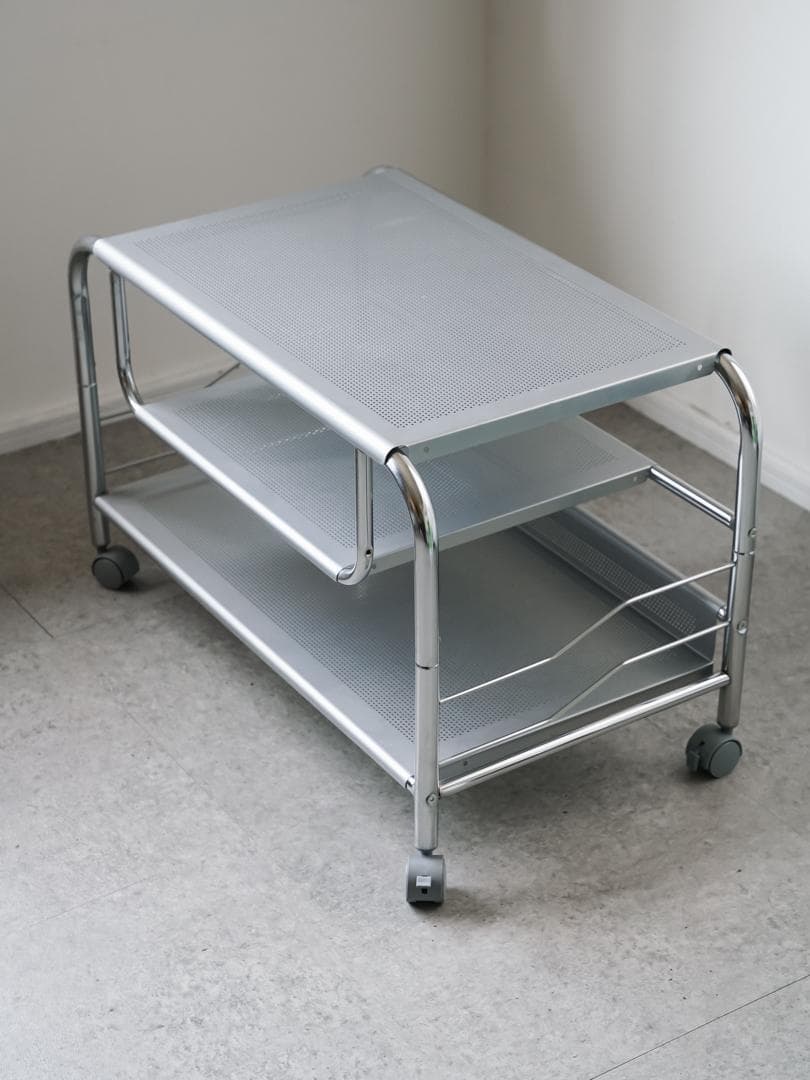 80-90's vintage パンチングメタル テーブル/TVボード モダン