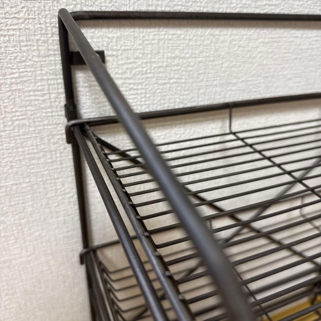 ハバナホールディングシェルフ ブラックスチールラック 3段