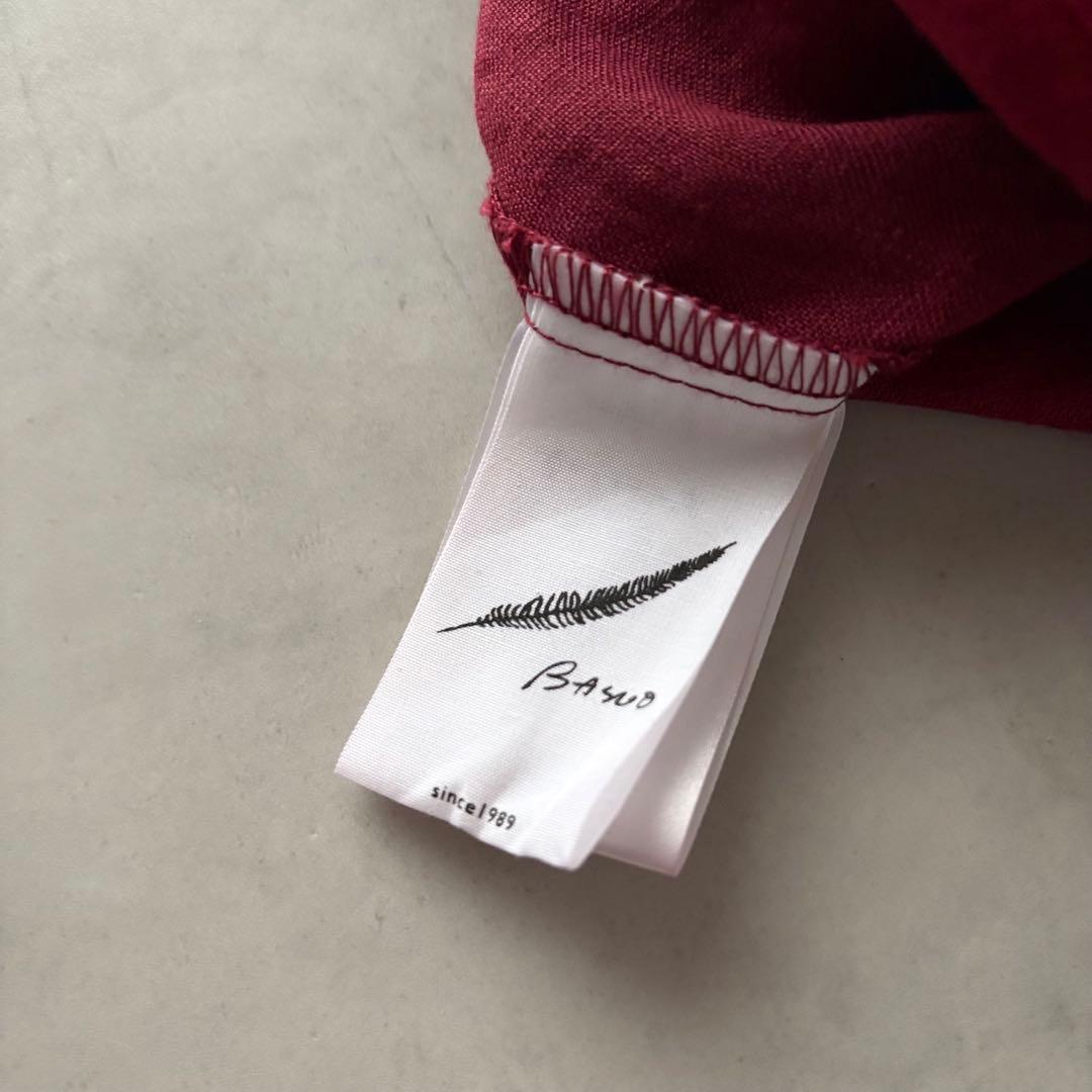 極美品　BASCO　バスコネスト　麻100%　ドルマン袖　Aライン　ブラウス