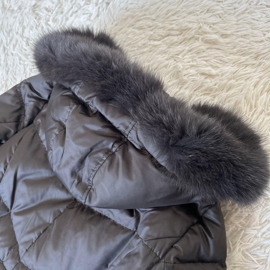 専用　ローズティアラ　ロングダウンコート　XL フォックス　ビジュー　42