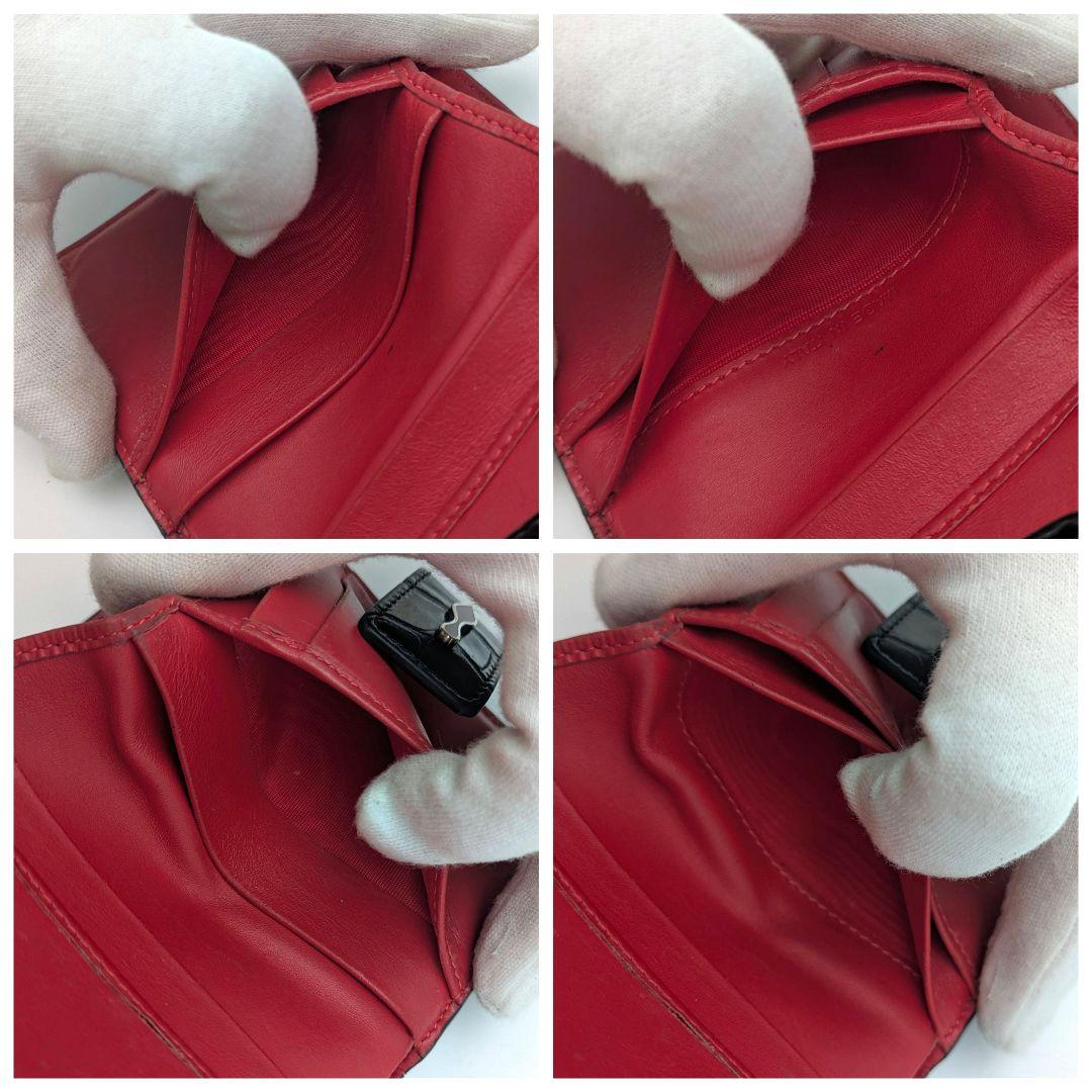 クリスチャンルブタン パロマ クロコ 二つ折り財布 レザー ウォレット ブラック