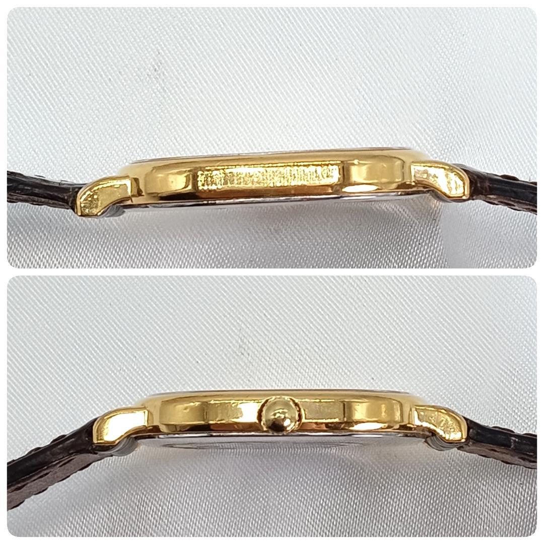 稼働品 LONGINES ロンジン クォーツ 腕時計 ゴールド スクエア