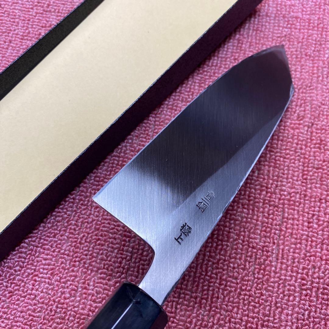 青二鋼　勘所切付型出刃包丁　180㎜ 6寸