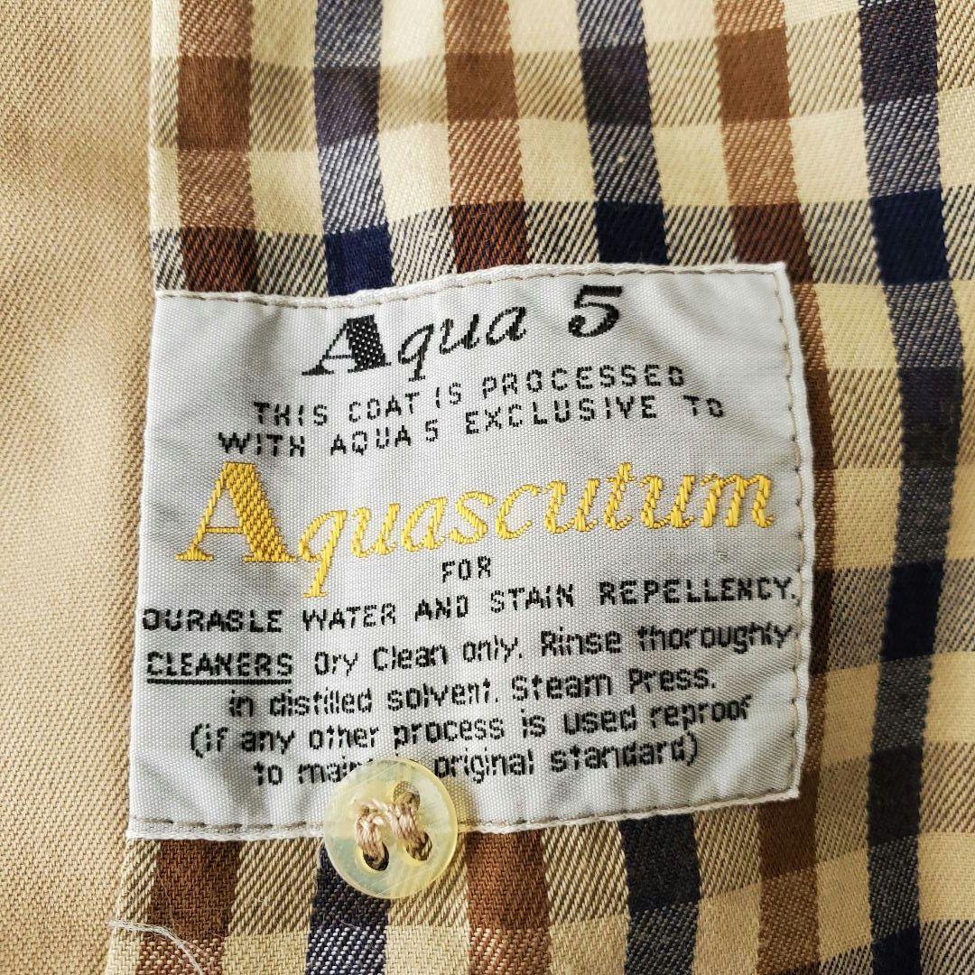 【名作】アクアスキュータム トレンチコート クラブチェック メンズ L