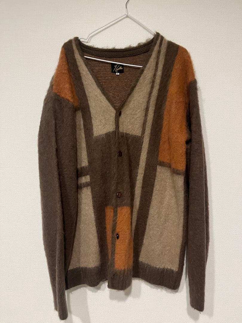 Needles 幾何学模様 カーディガン ニット L