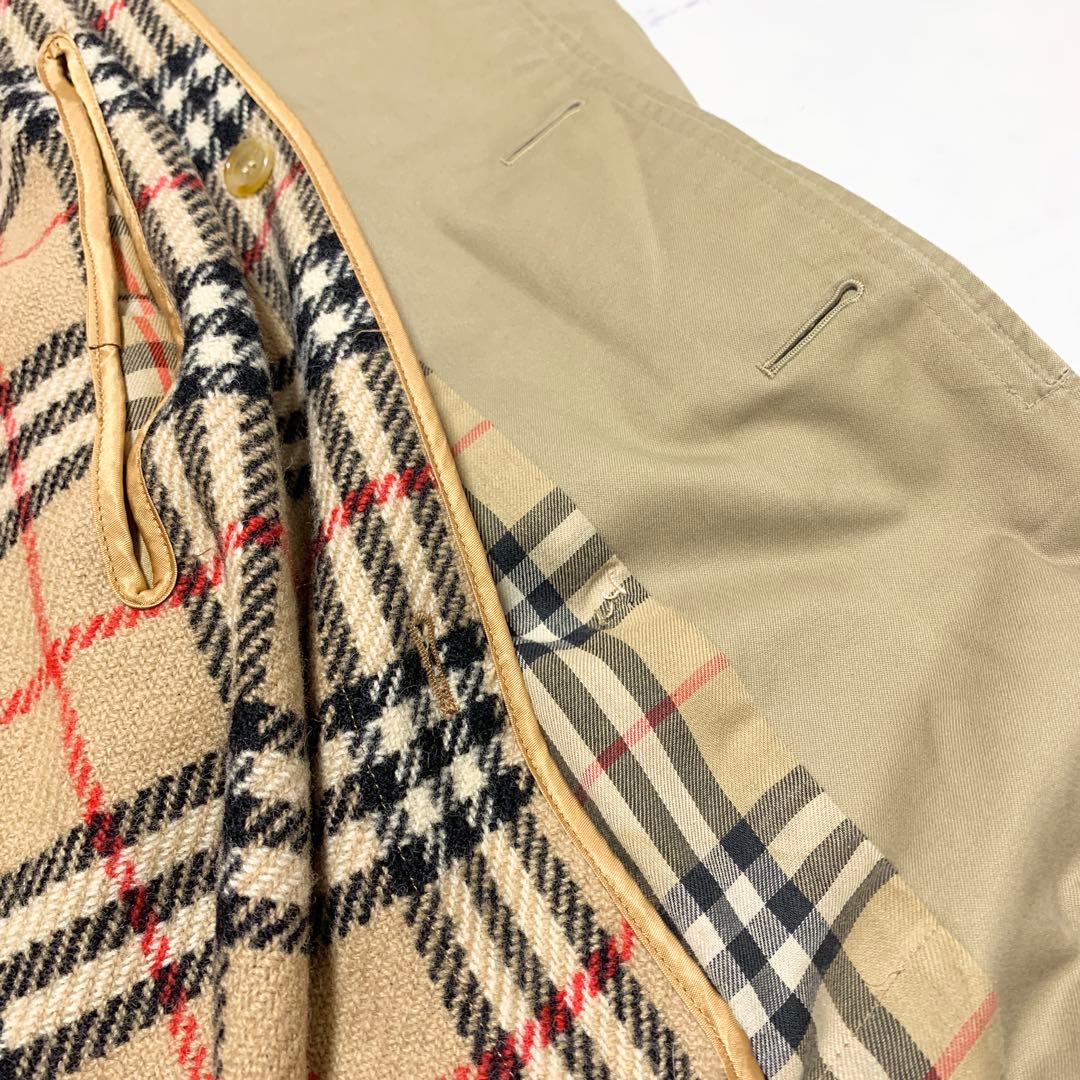バーバリーズ 英国製 ステンカラーコート ノバチェック ライナー ベージュ 48