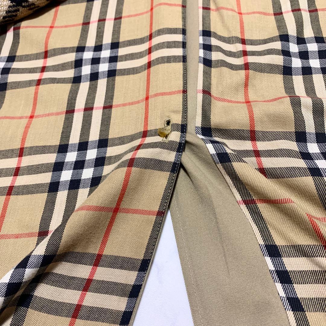 バーバリーズ 英国製 ステンカラーコート ノバチェック ライナー ベージュ 48