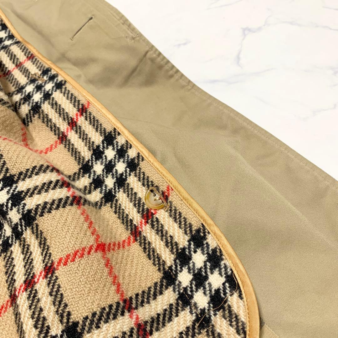 バーバリーズ 英国製 ステンカラーコート ノバチェック ライナー ベージュ 48