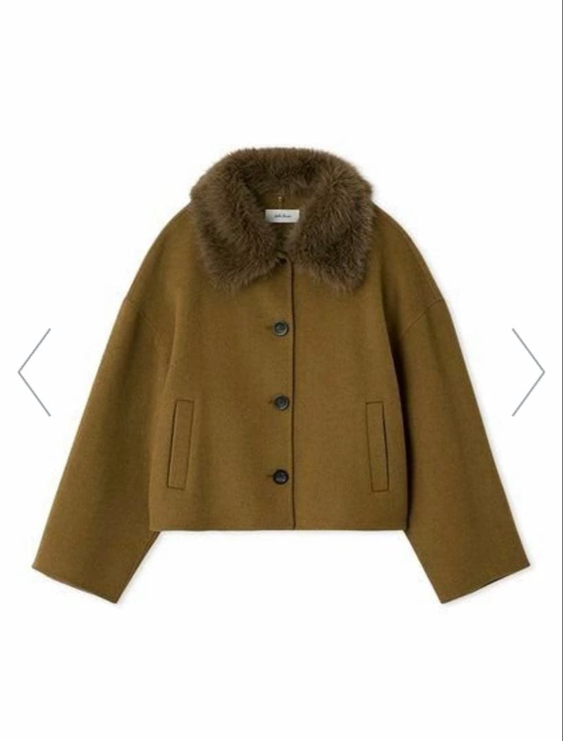 2wayファーカラーリバーショートコート