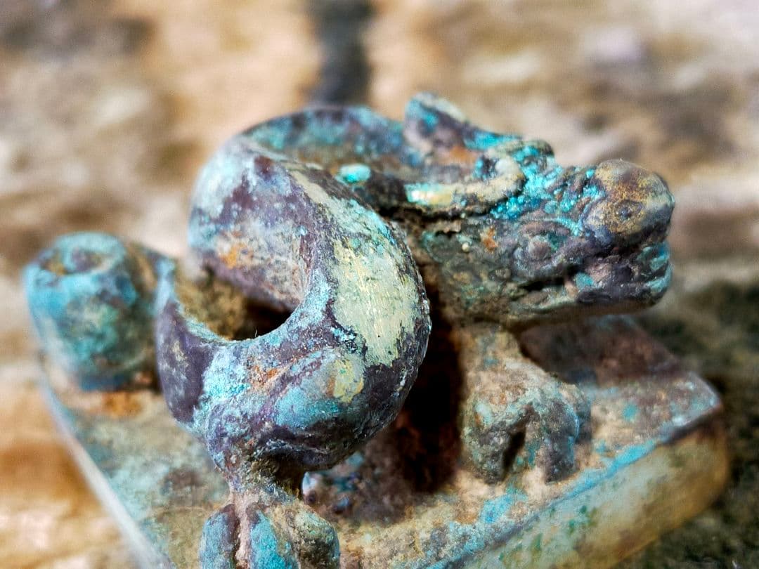 ♥とても古い♥　中国　♥印鑑♥　箱付き　印　龍　はんこ　篆刻　骨董　古玩