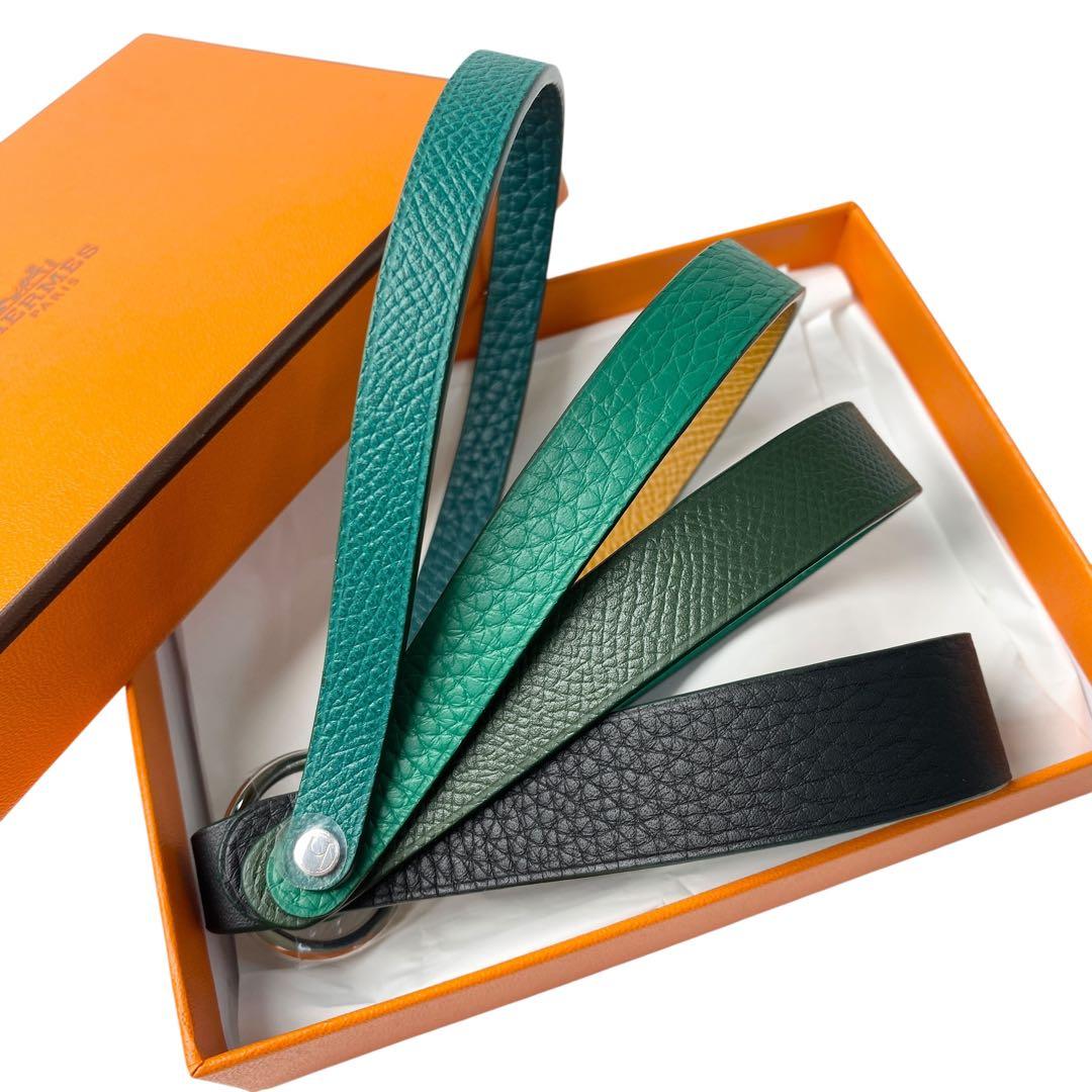 未使用 エルメスHERMES プティアッシュ レインボーキーリング エプソン.