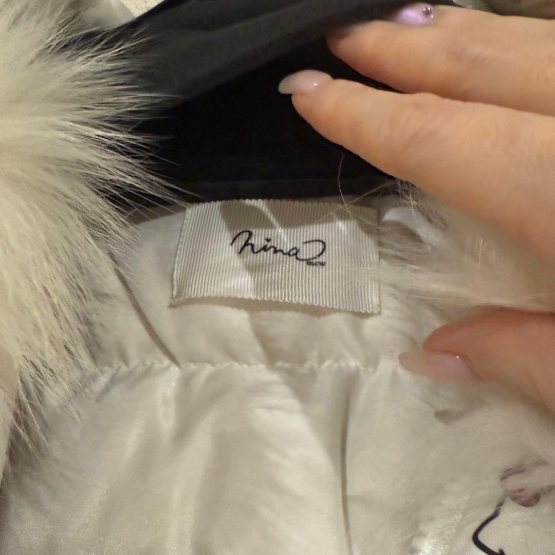 ココ様⭐︎Nina mew キティちゃん柄リアルファー付きダウンコート