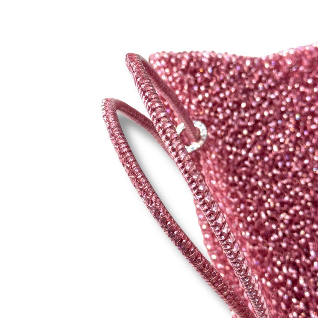 美品 ✨ANTEPRIMA アンテプリマ ワイヤーバッグ　ピンク ラメ