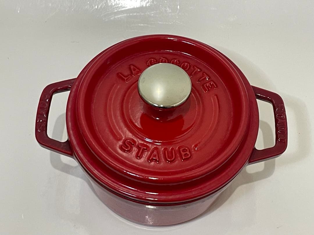 ストウブ　ココット 14cm チェリー　鍋敷きセット