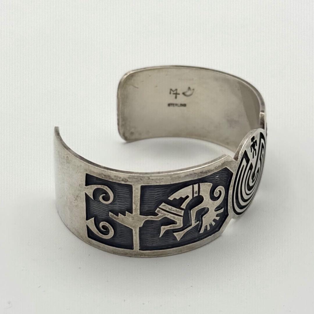 ホピ族　バングル　Mark Tawahongva レア　スターリング