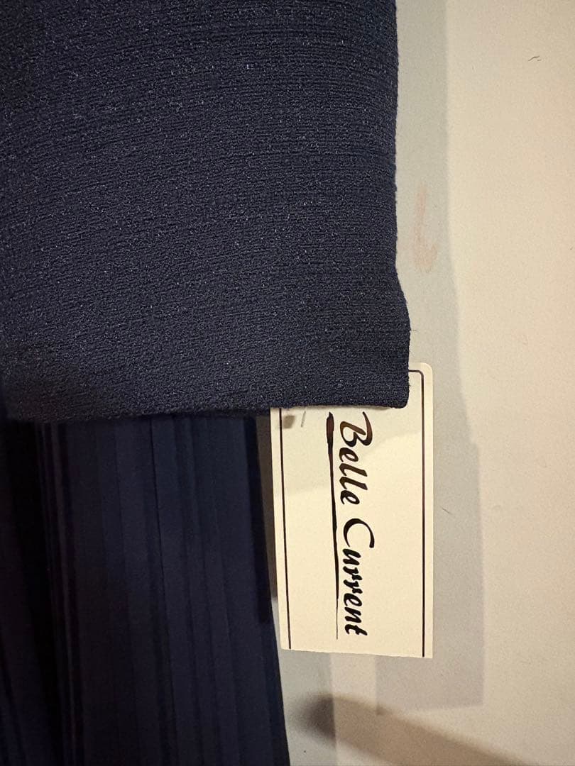 新品未使用　入学式　冠婚葬祭　ネイビー プリーツスカート セットアップ　11AR